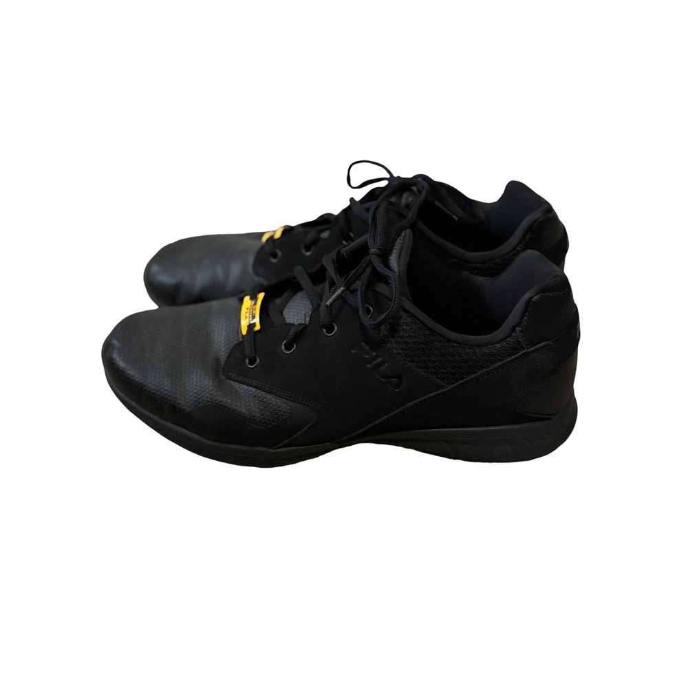 Fila Mens Black Slip Resistant Work Shoes Size 12‎